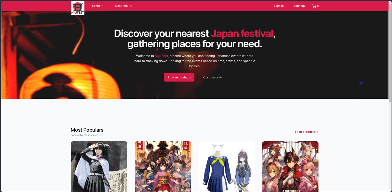 MyJfest | Ditigal Marketplace