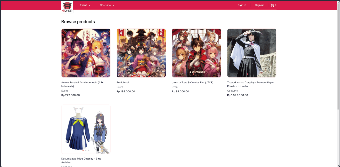MyJfest | Ditigal Marketplace